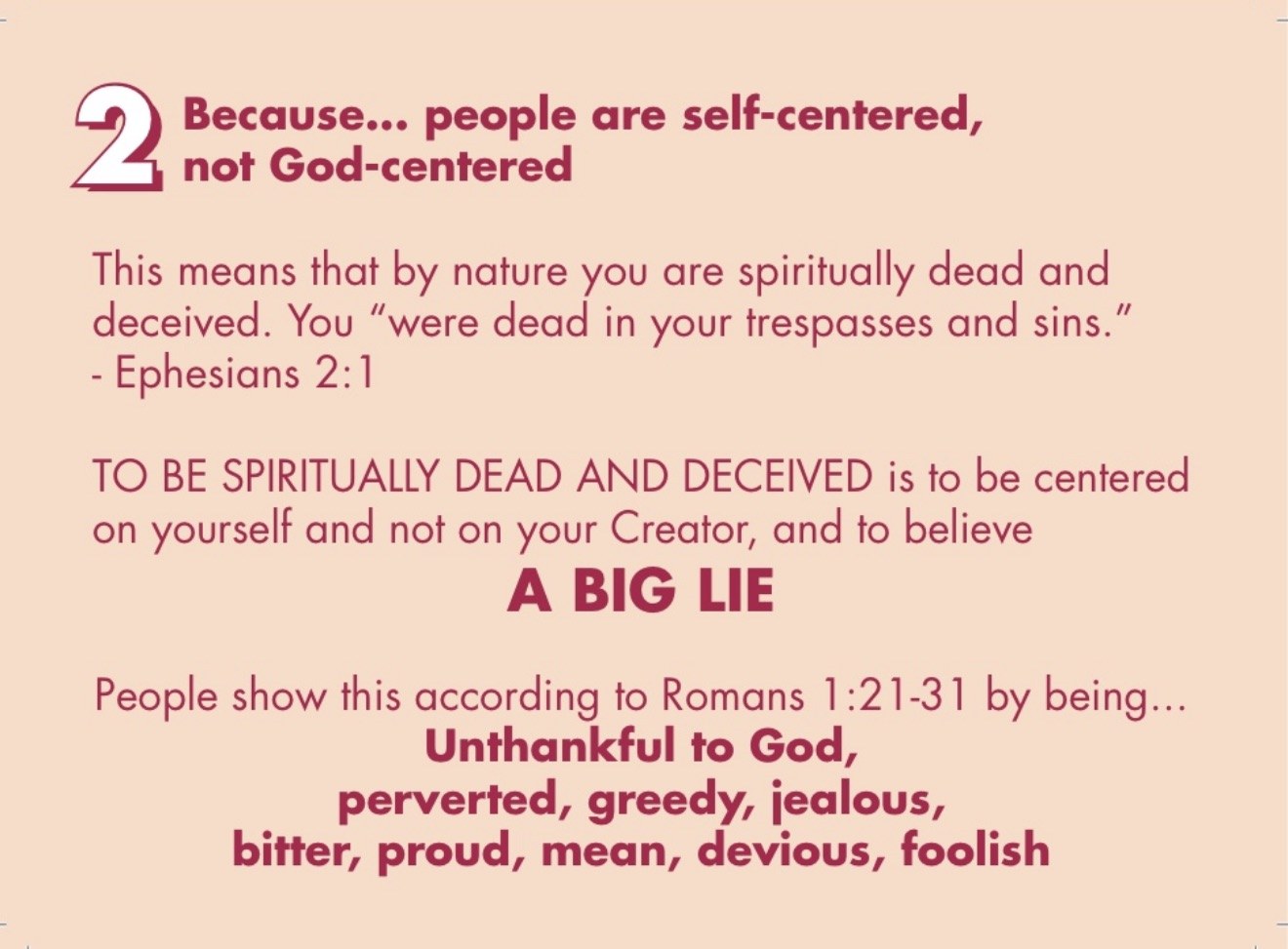 Self-Centered, Not God-Centered